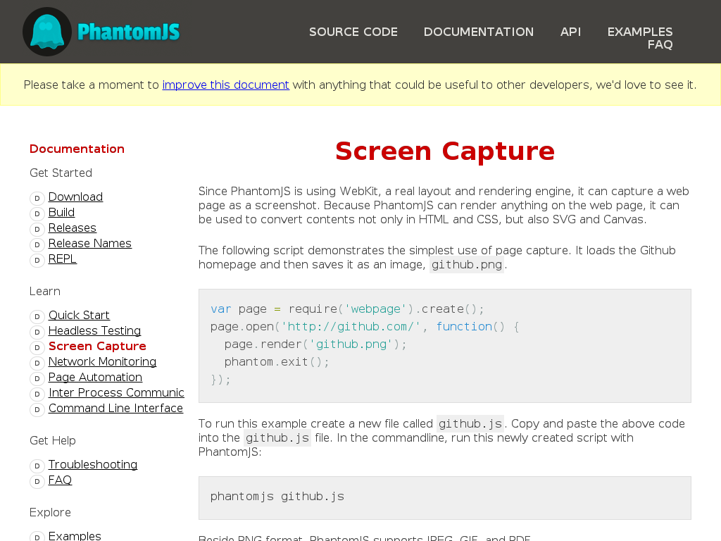 package.json created is how npm phantomjs  lite