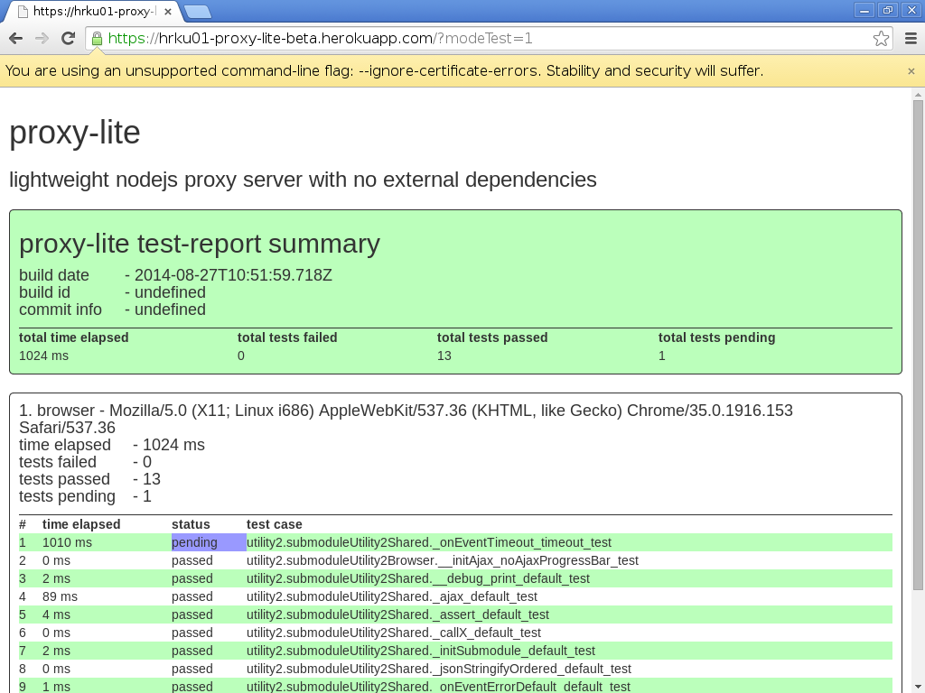 heroku.com test server